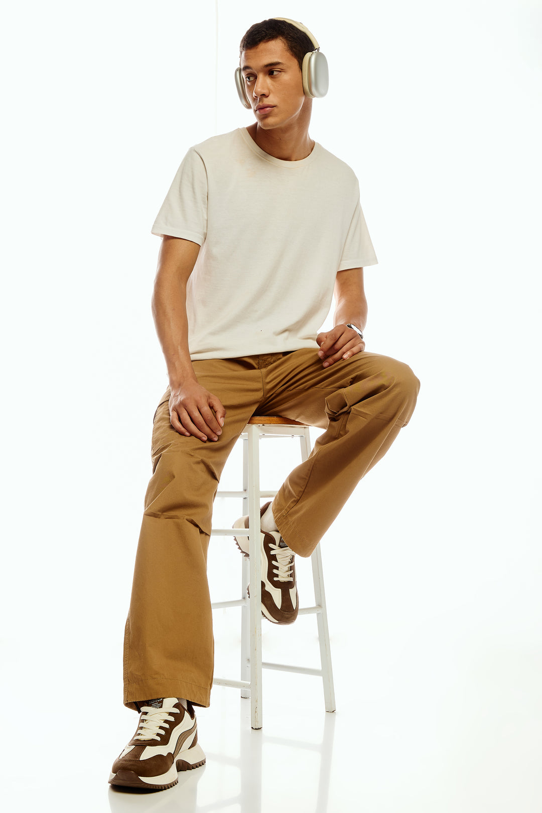 Men's Camel Brown Baggy Cargo