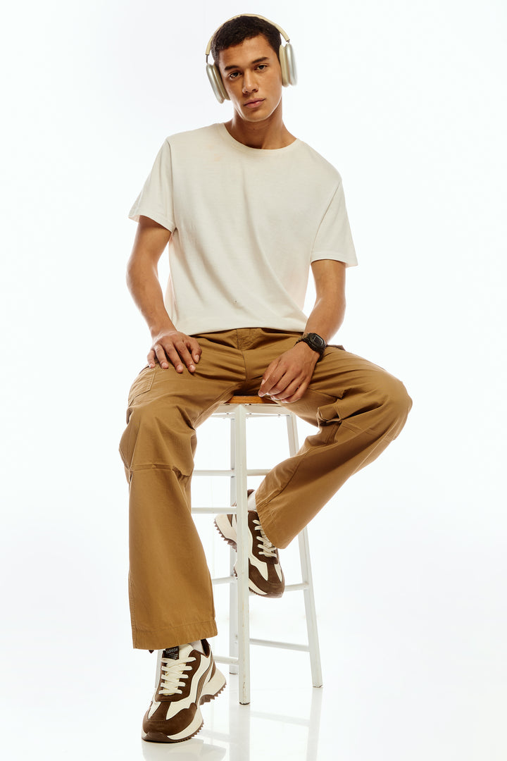 Men's Camel Brown Baggy Cargo