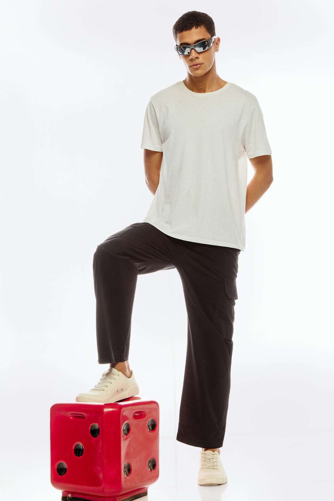 Men's Dark brown Cargo Pants Relaxed Fit