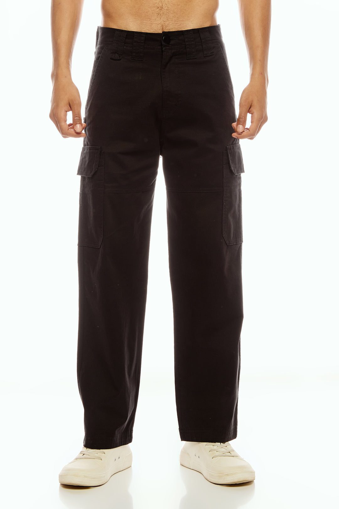 Men's Dark brown Cargo Pants Relaxed Fit