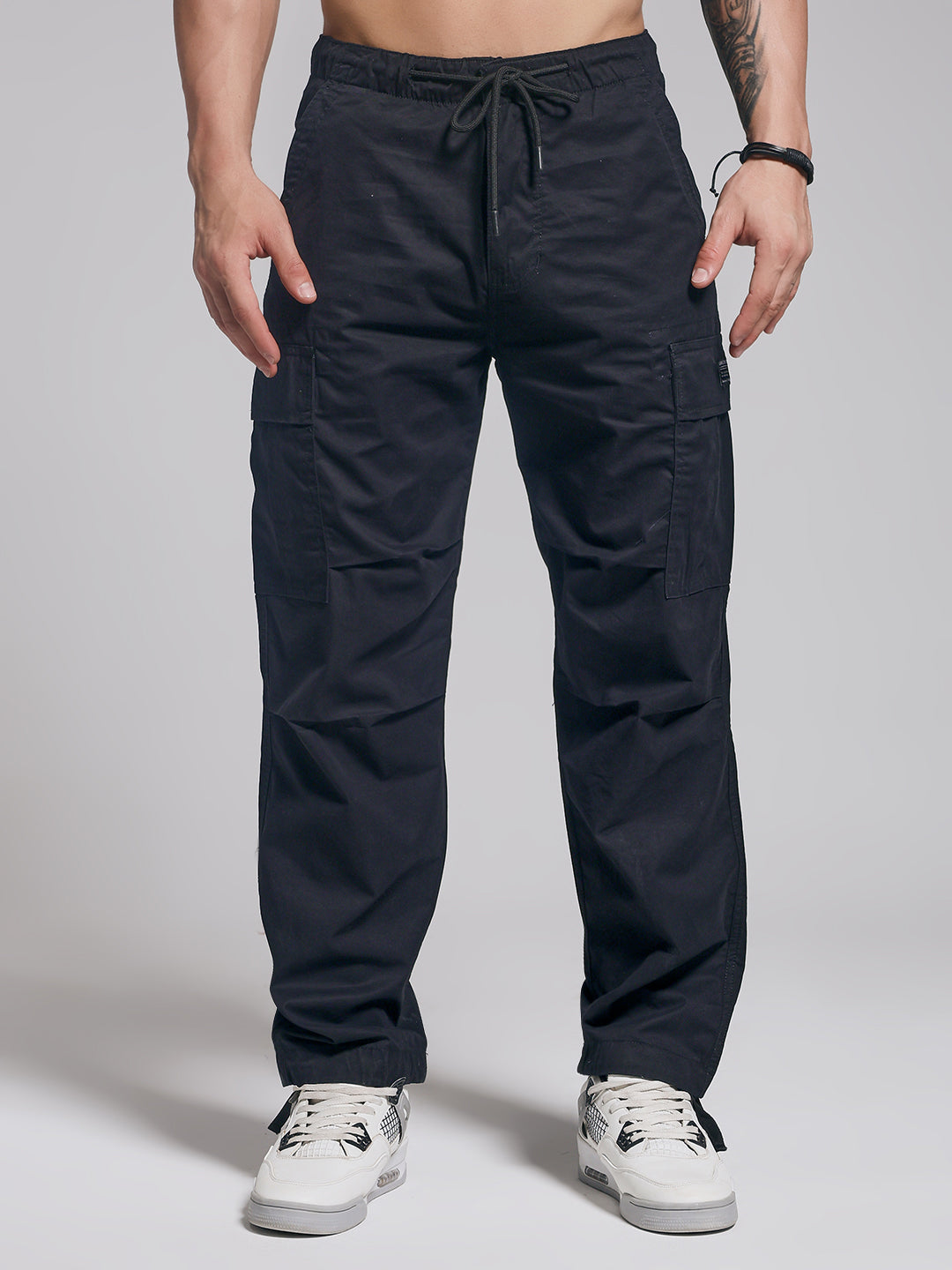 Men’s Black Lightweight Straight Cargo Pant