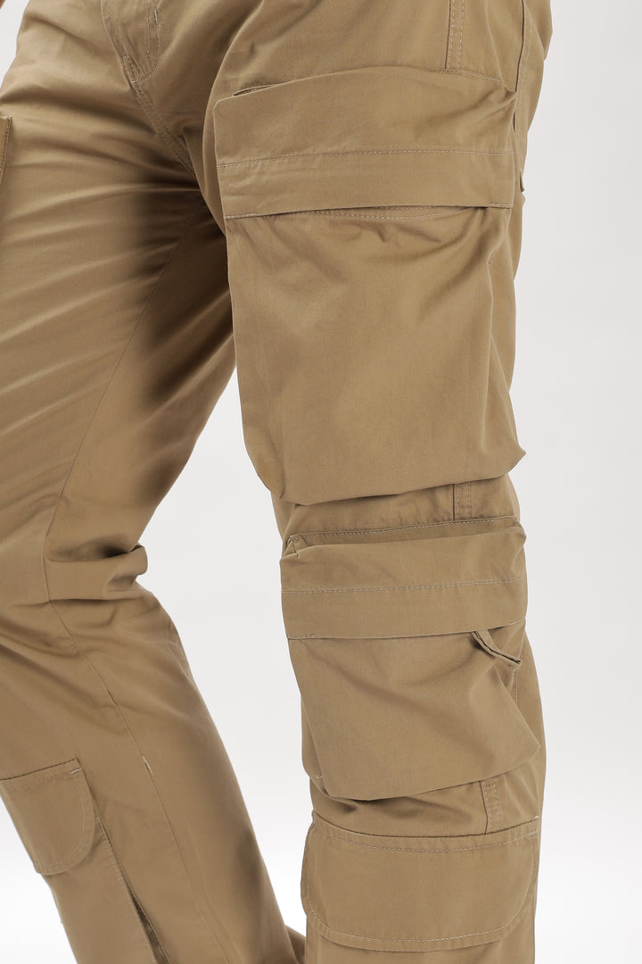 BEIGE CARGO PANTS