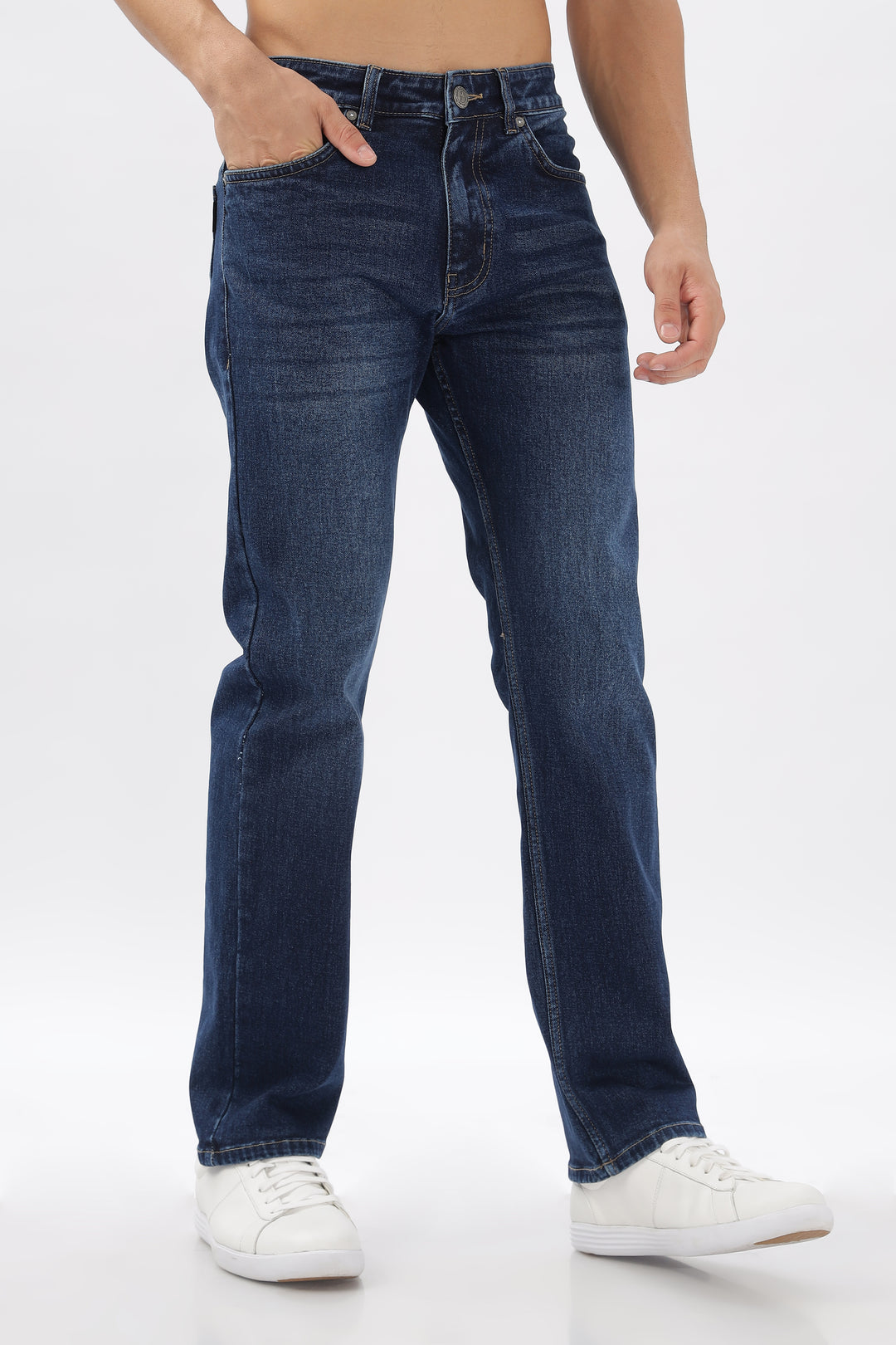 DARK BLUE WASH JEANS