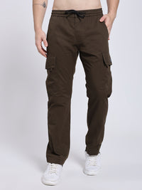 Men's Brown Six Pocket Cargo Comfort Fit