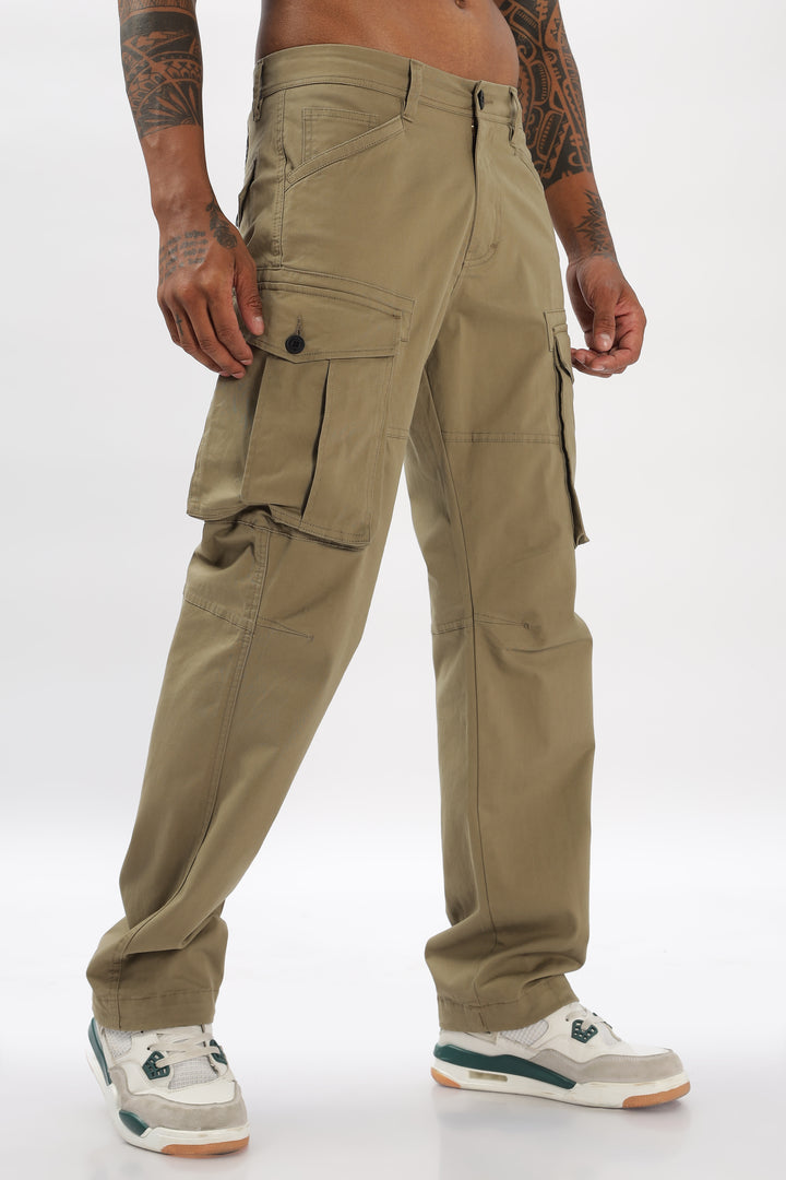 NEW BEIGE COTTON CARGO 6-POCKETS