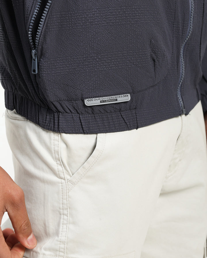 Lightweight Parachute Dark Grey Utility Jacket