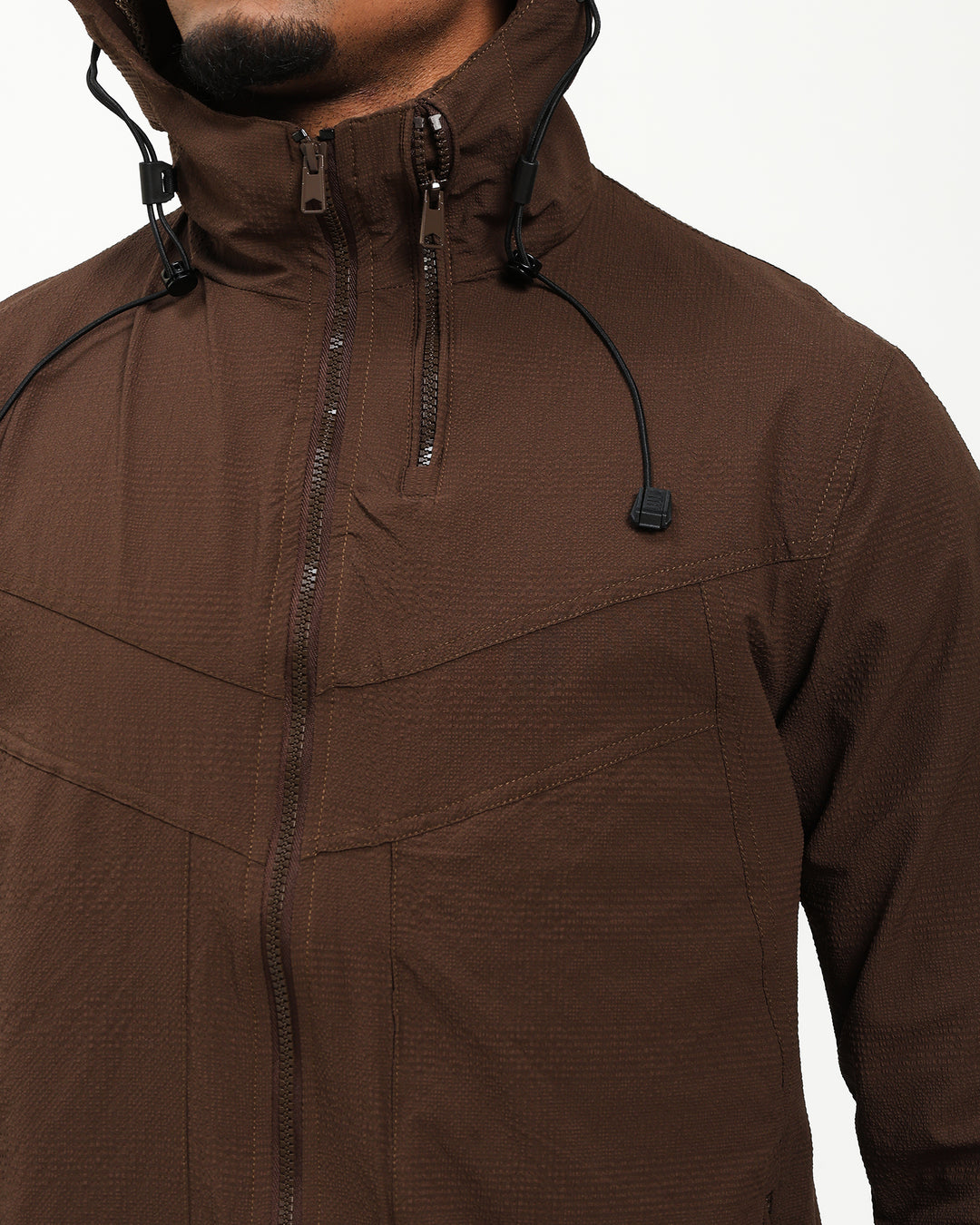 Lightweight Parachute Brown Utility Jacket