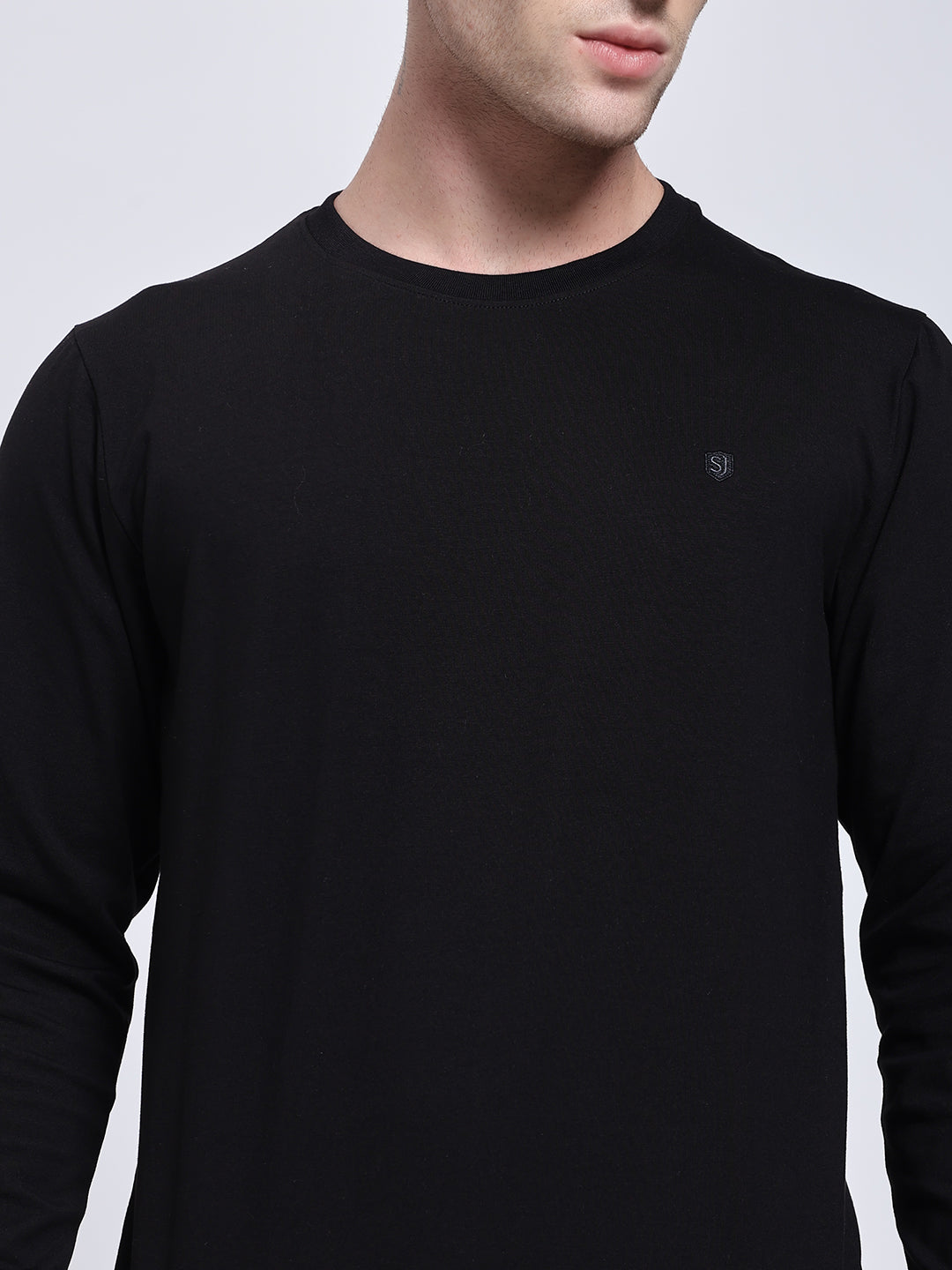 Men’s Solid Black Full Sleeve Lycra T-Shirt