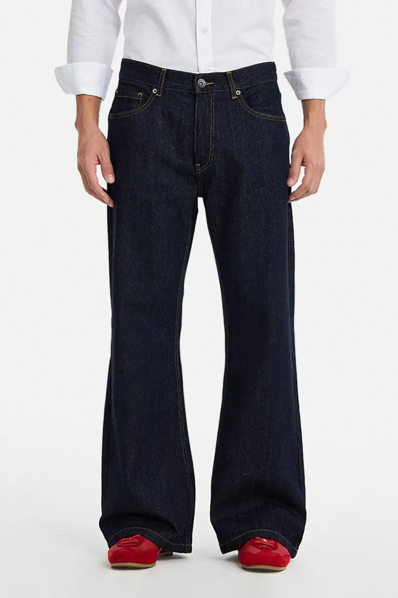 Deep blue baggy jeans