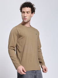 Men’s Solid Brown Full Sleeve Lycra T-Shirt