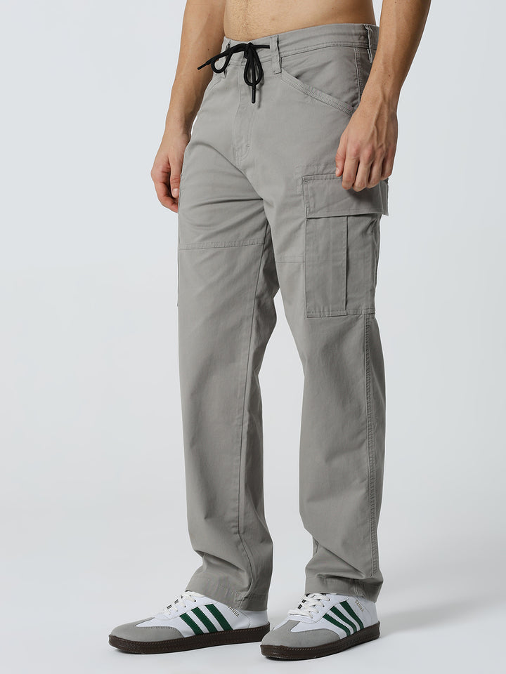 Men's Dobby stretch straight cargo grey