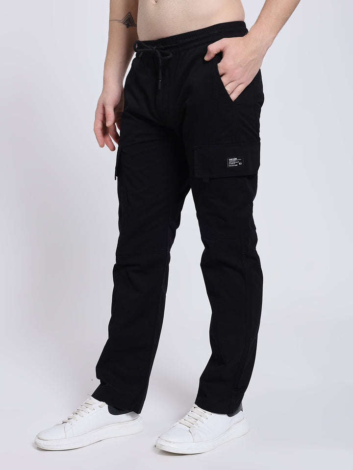 Men's Black Six Pocket Cargo Comfort Fit