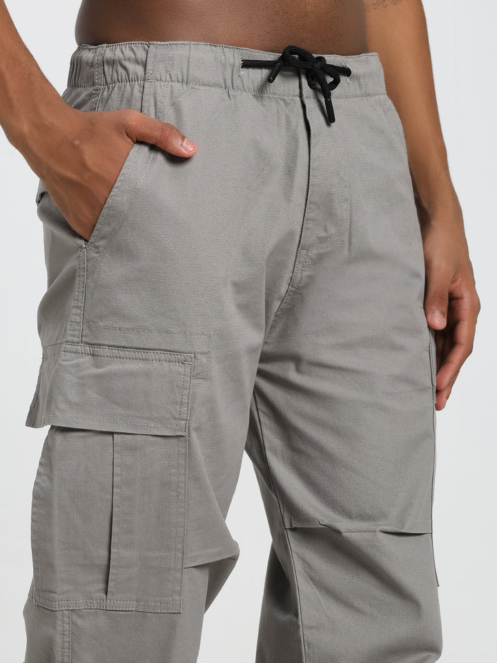 Men's Honeycomb weave straight smoke grey cargo