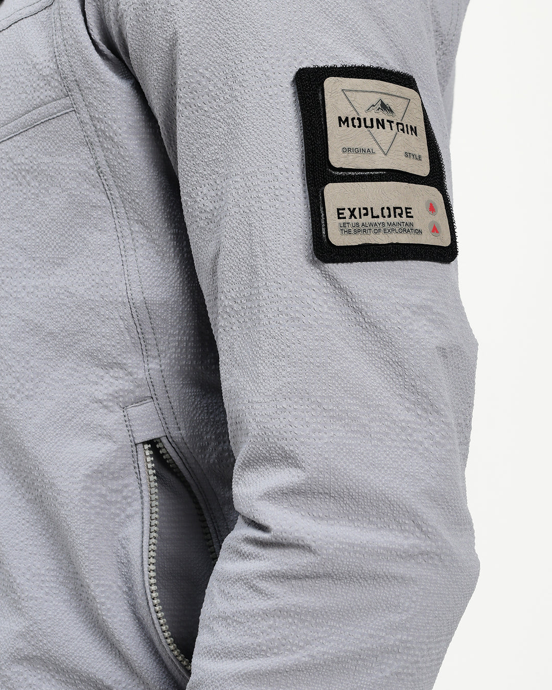 Lightweight Parachute Grey Utility Jacket