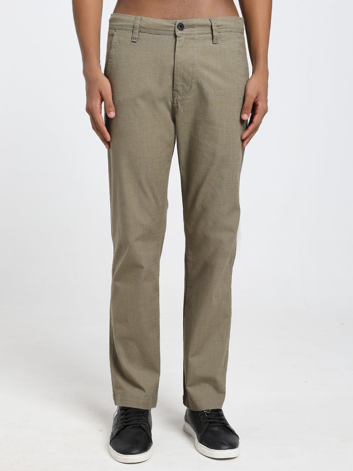 Saint jones slub olive trousers