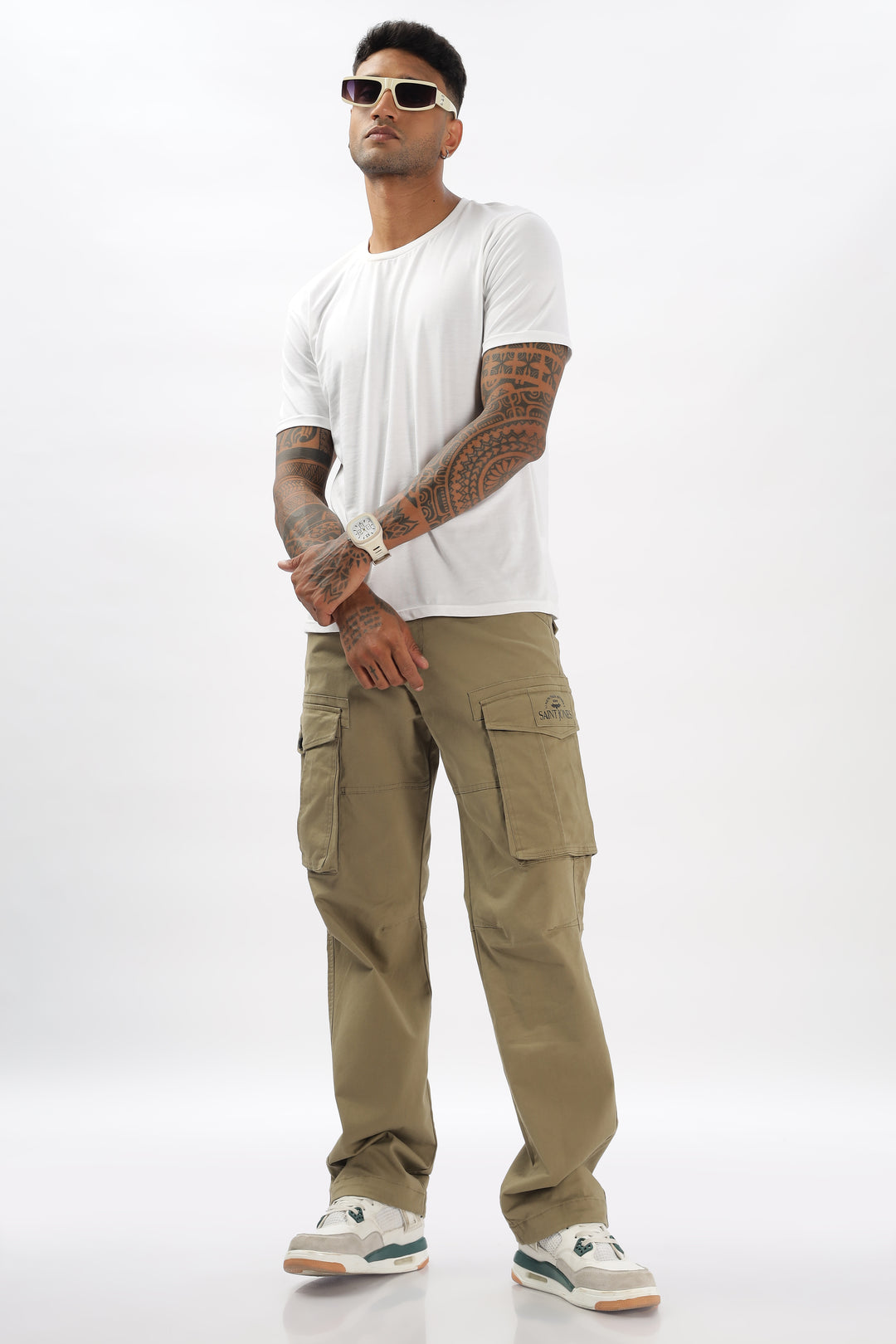 NEW BEIGE COTTON CARGO 6-POCKETS