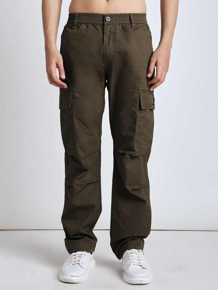 New edition Six pockets straight fit brown