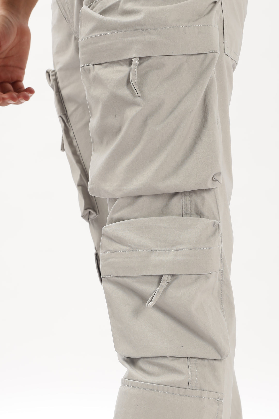 LIGHT GREY CARGO PANTS