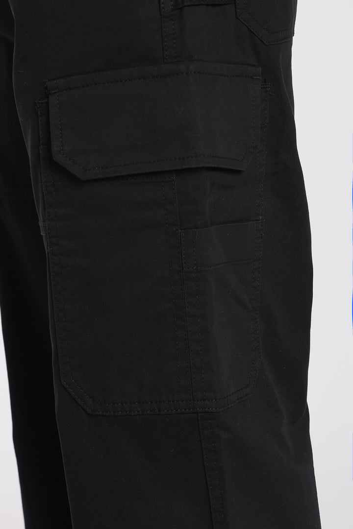 Men's Black Cargo Pants Relaxed Fit