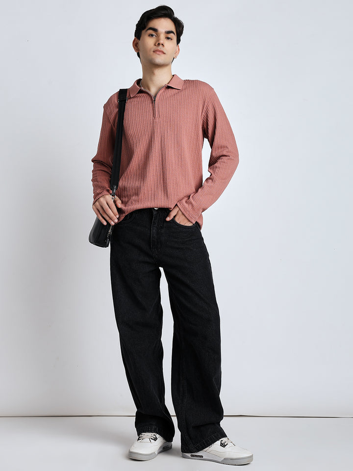 Saint jones front chain zipper T-shirt