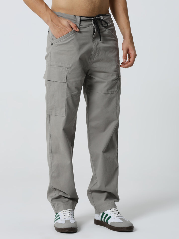 Men's Dobby stretch straight cargo grey