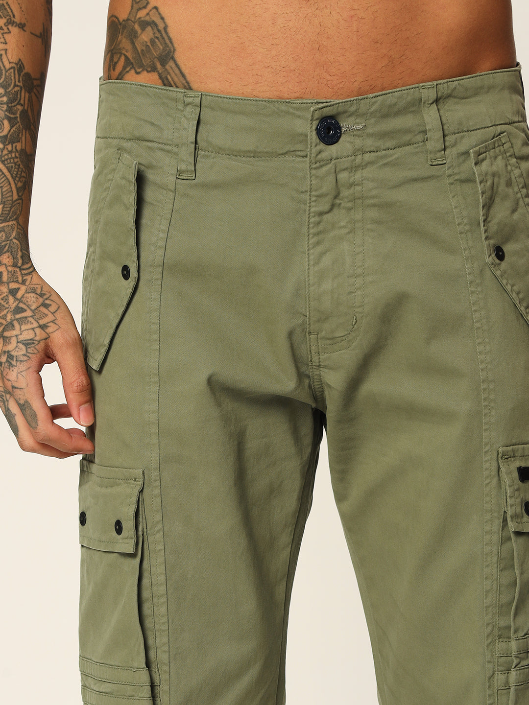 NEW RIVETS CARGO OLIVE