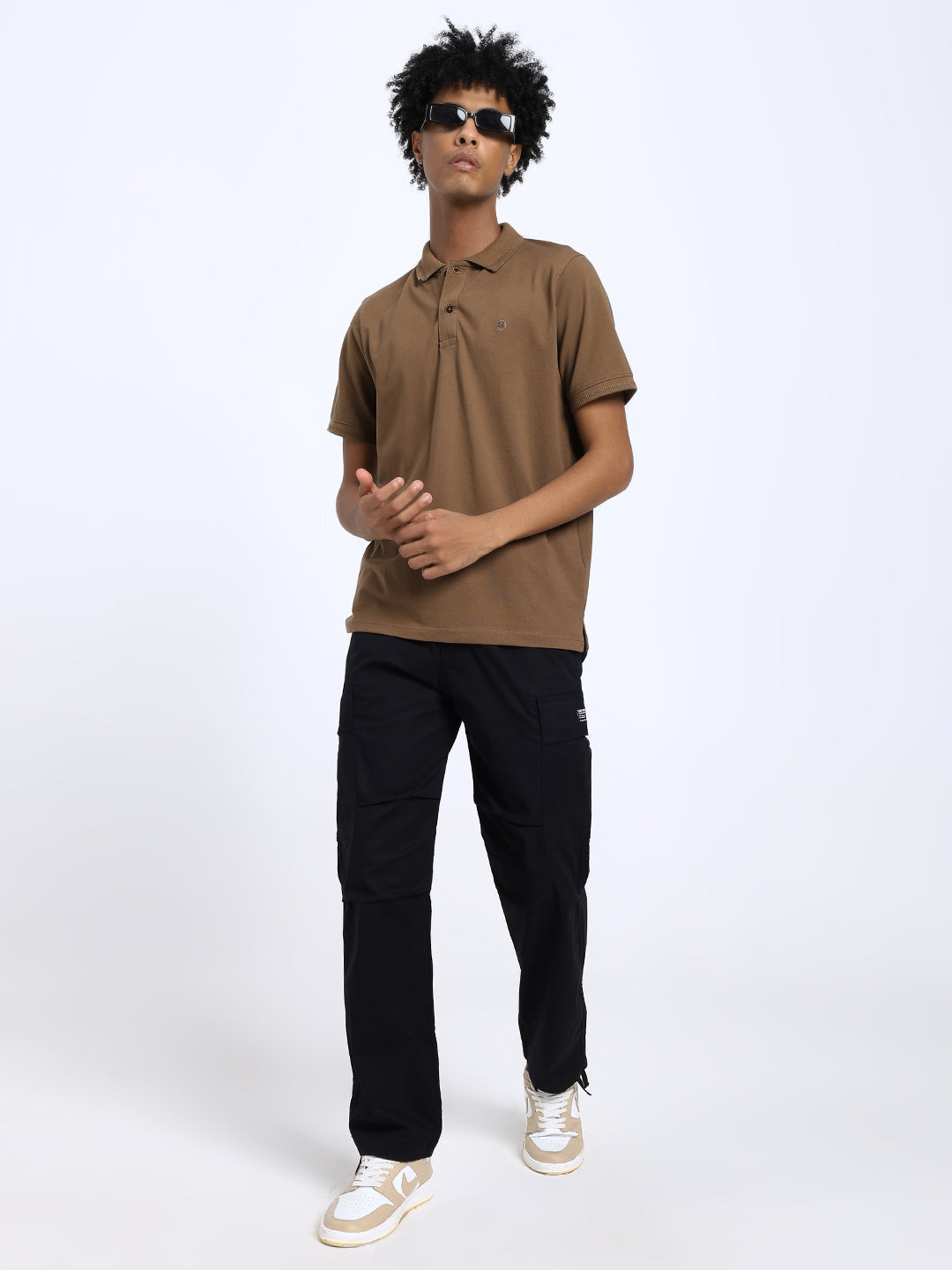 Saint Jones Brown Polo T-Shirt