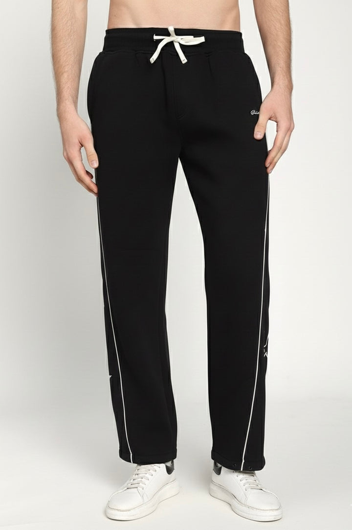 Unisex Black Fleece Baggy Sweatpants