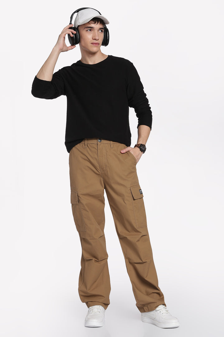 Men's Camel Brown Baggy Cargo
