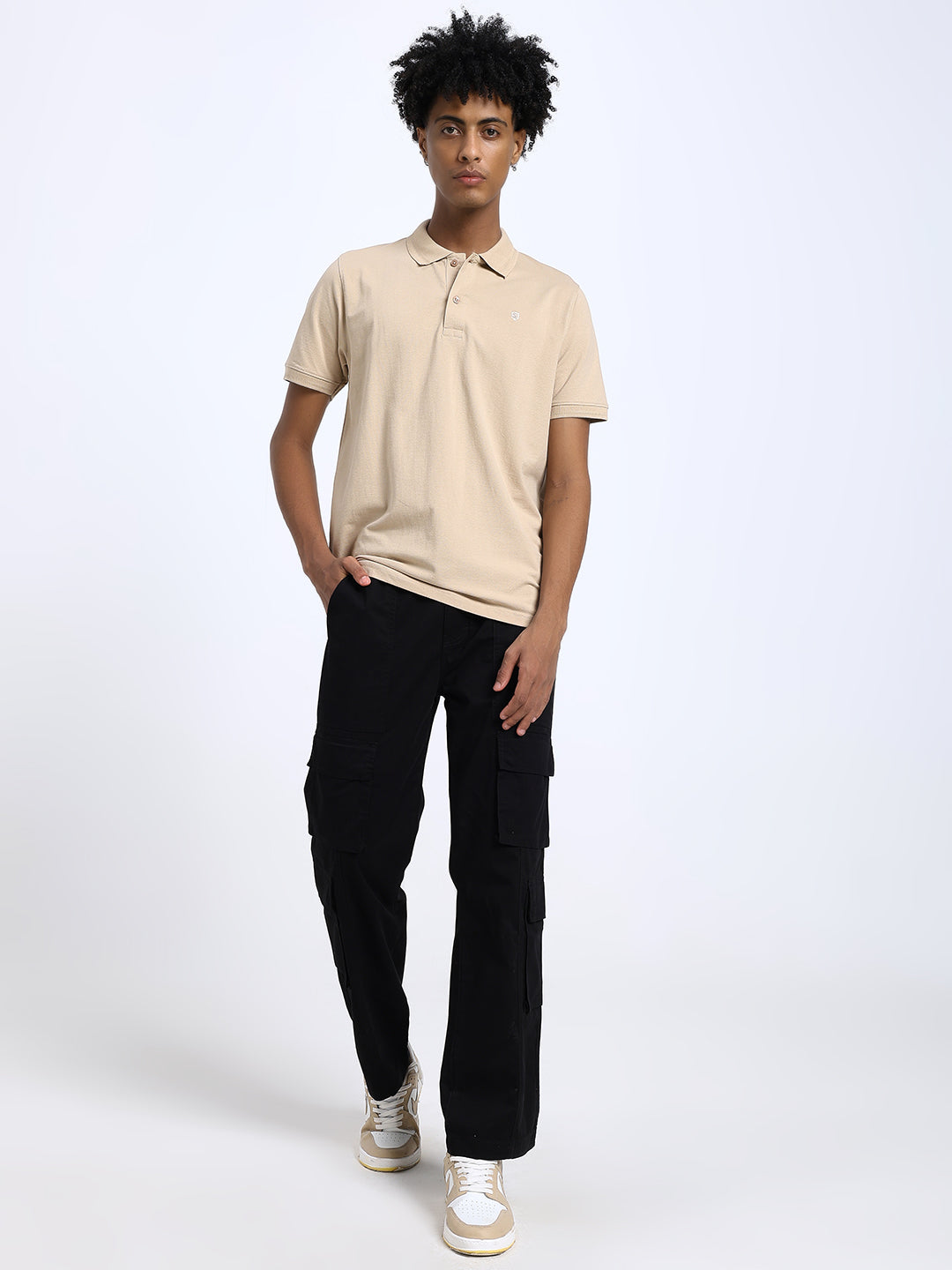 Saint Jones Beige Polo T-Shirt