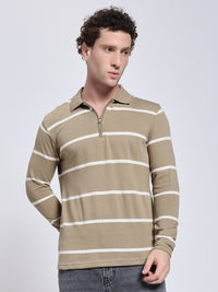 Full sleeve kneeted pre-winter beige T-shirt