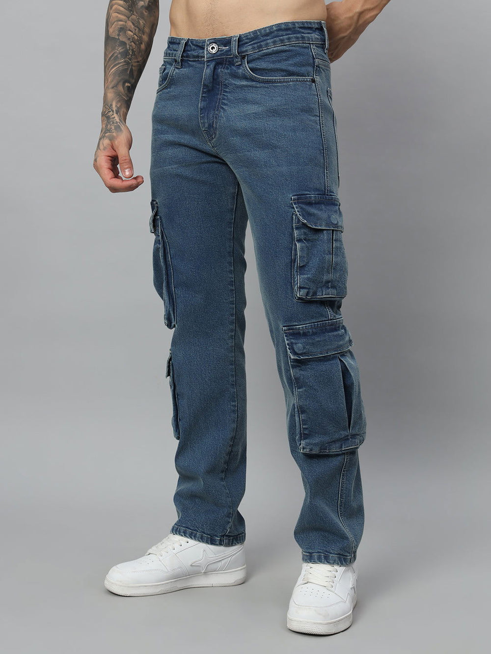 BAGGY EIGHT POCKETS JEANS - St.Jones