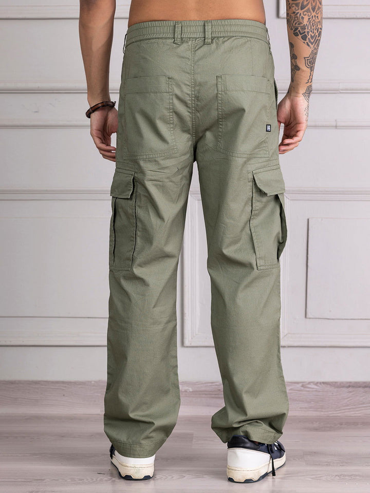 BAGGY OLIVE GREEN CARGO - St.Jones