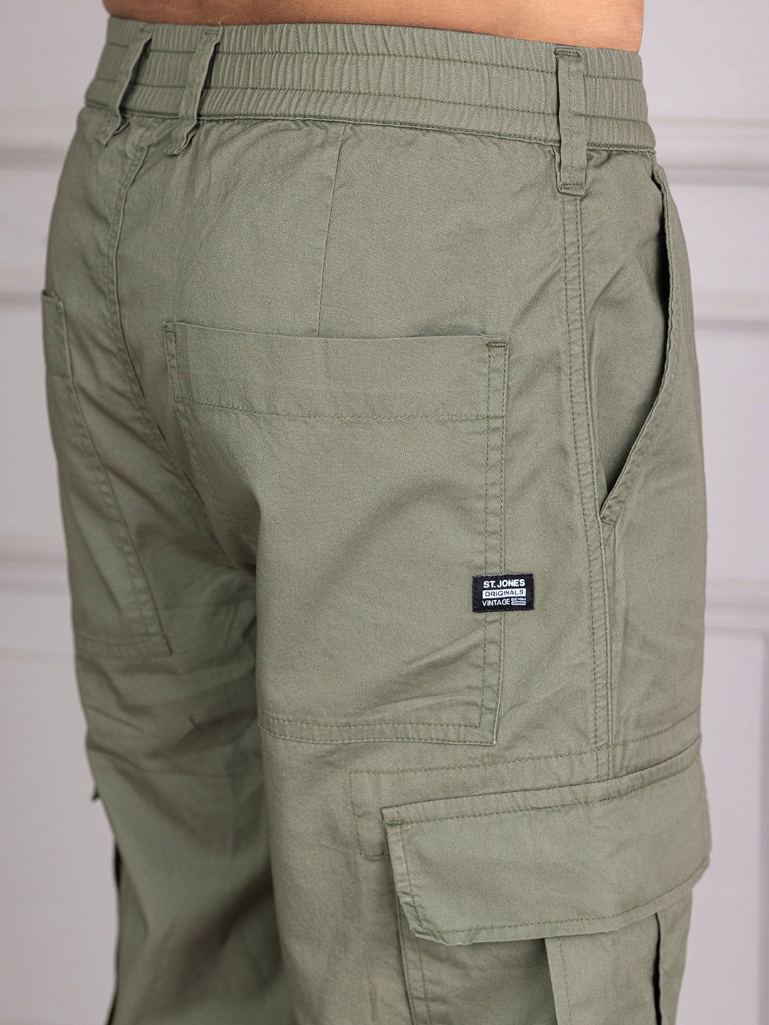 BAGGY OLIVE GREEN CARGO - St.Jones