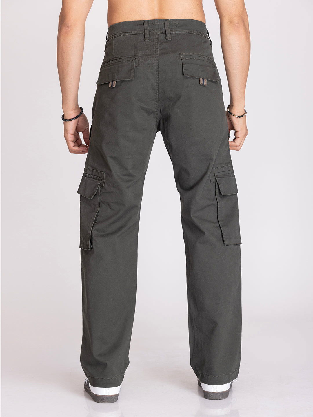 BAGGY UTILITY CARGO PANTS-DARK GREEN - St.Jones