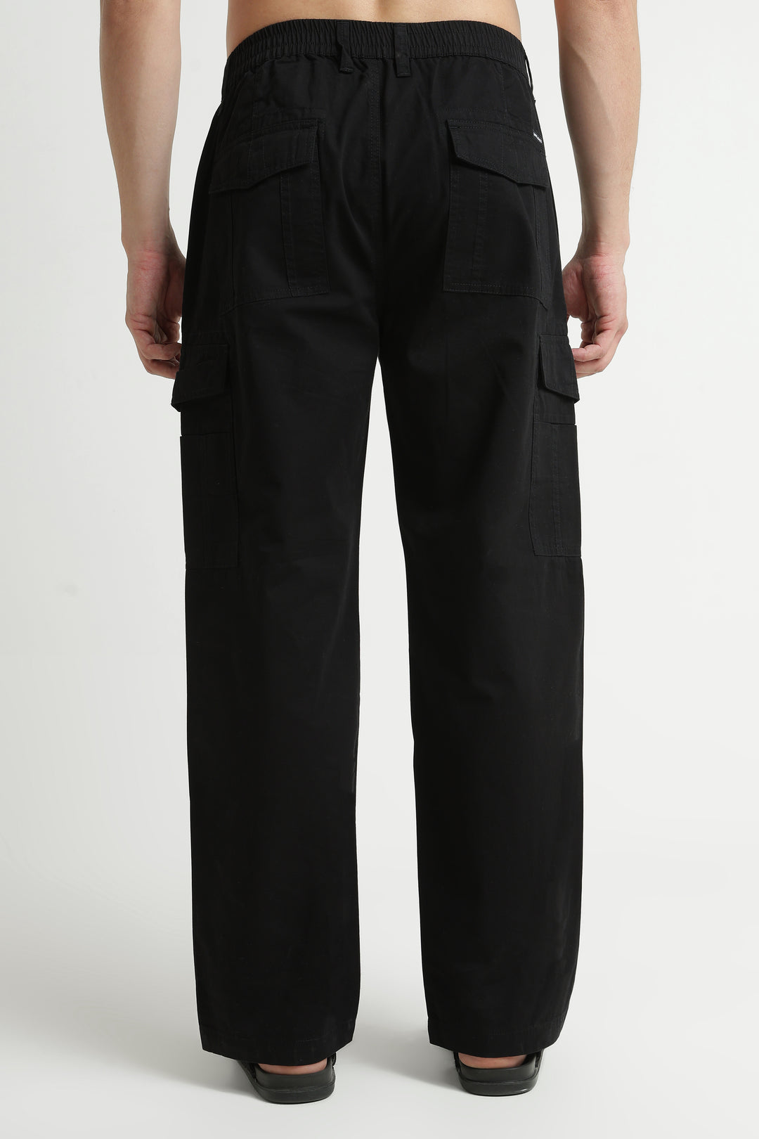 Men’s Jet Black Casual Cargo Pant