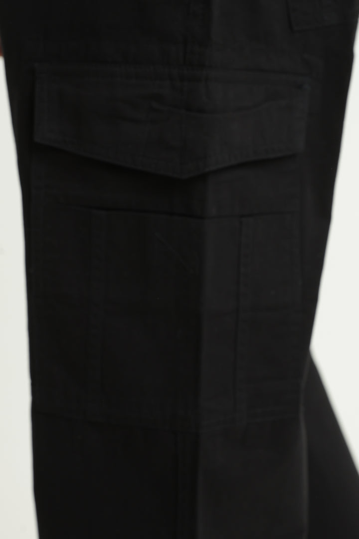 Men’s Jet Black Casual Cargo Pant