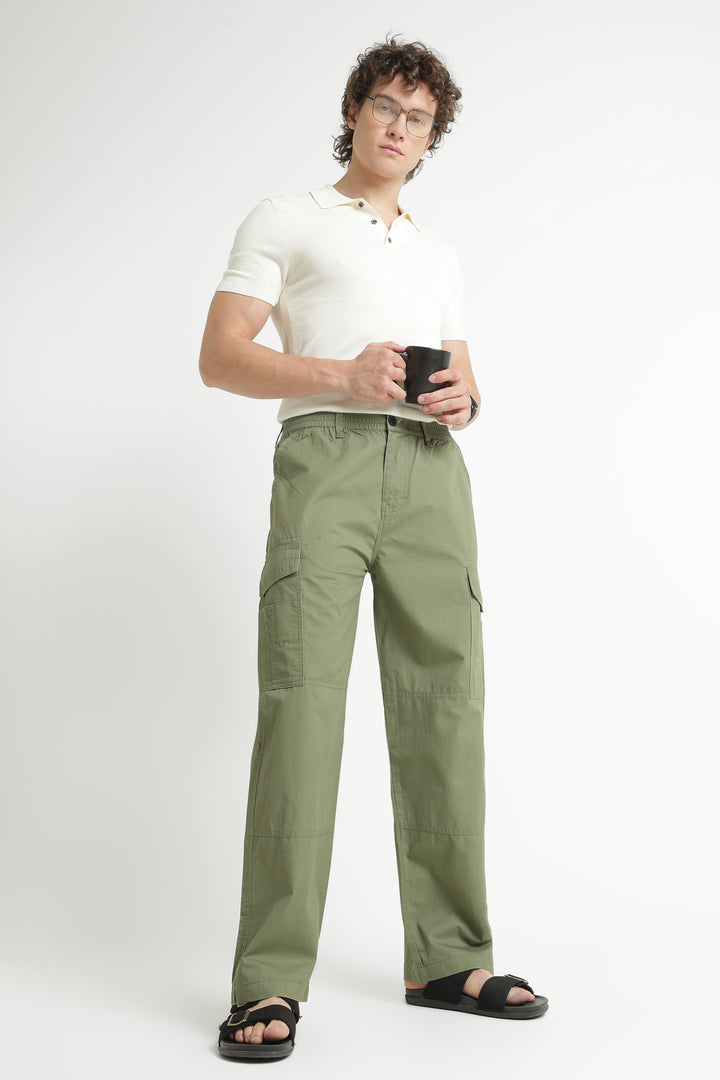 Men’s Olive Casual Cargo Pant