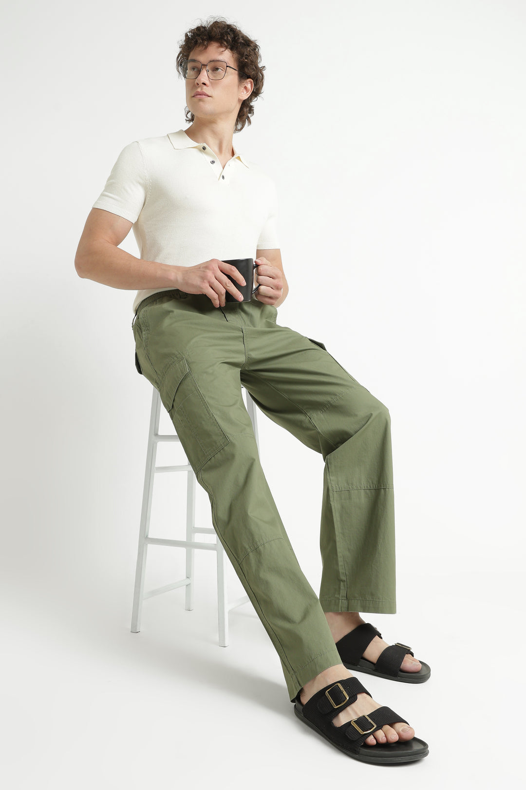 Men’s Olive Casual Cargo Pant