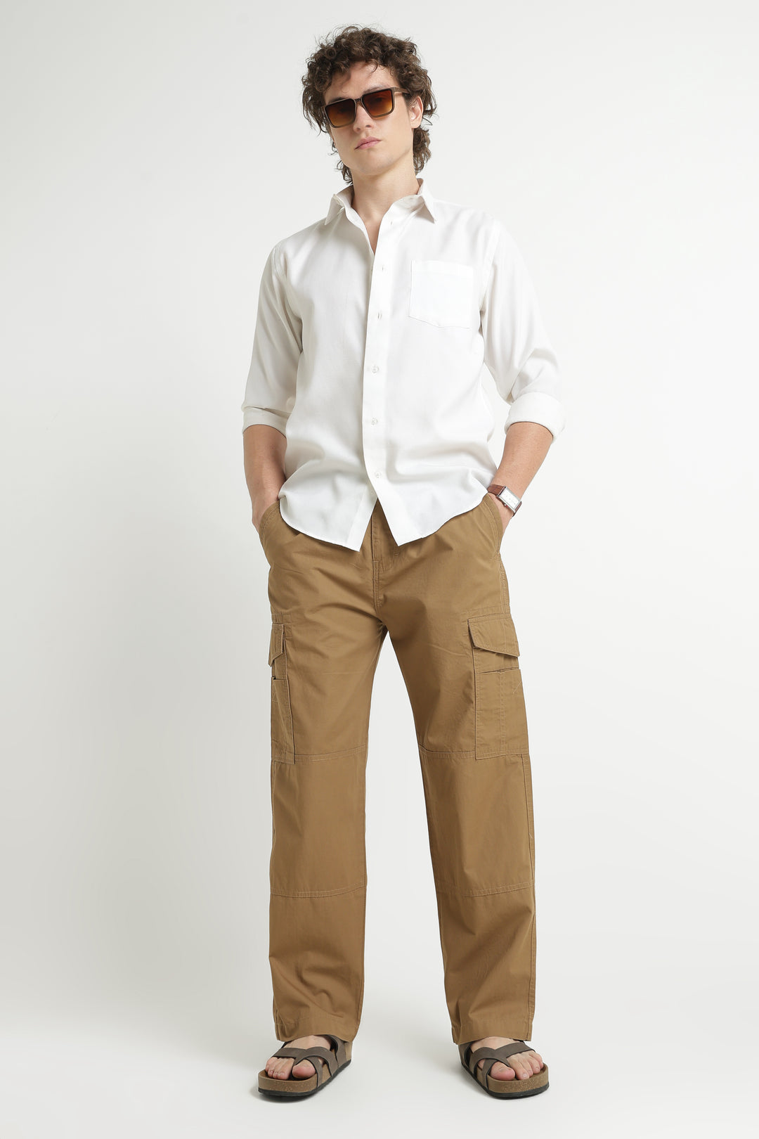 Men’s Brown Casual Cargo Pant