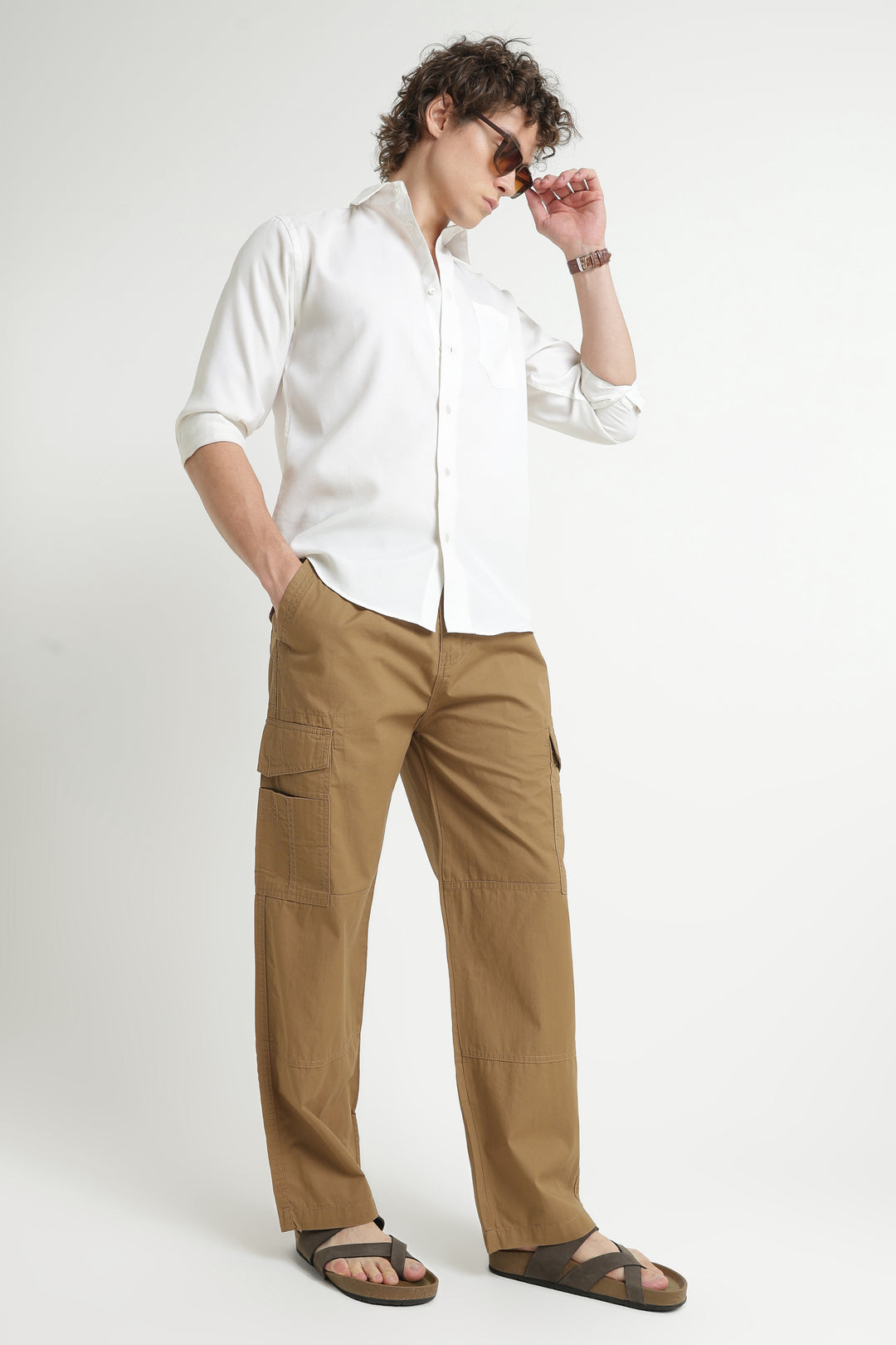 Men’s Brown Casual Cargo Pant