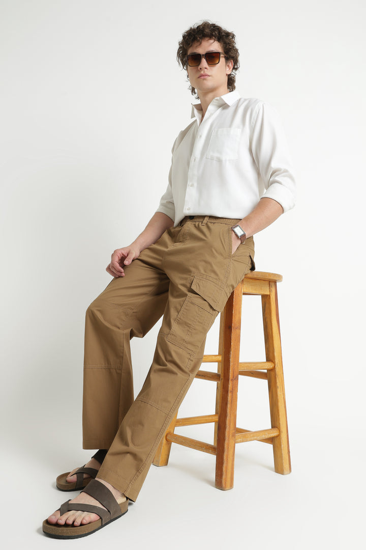 Men’s Brown Casual Cargo Pant