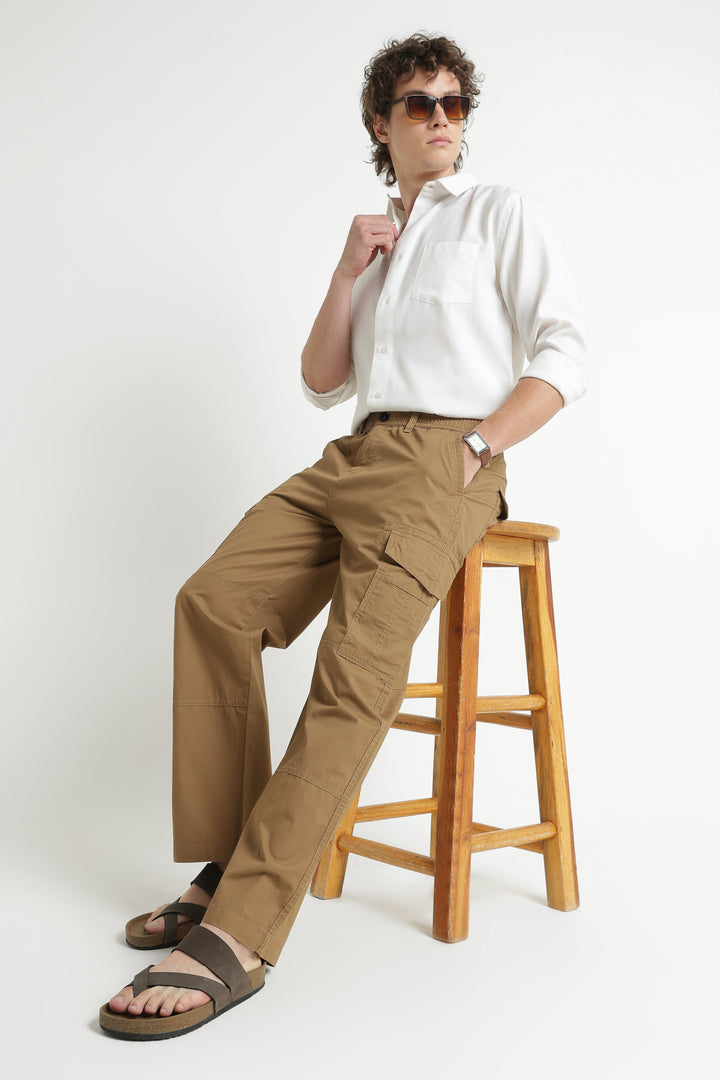 Men’s Brown Casual Cargo Pant