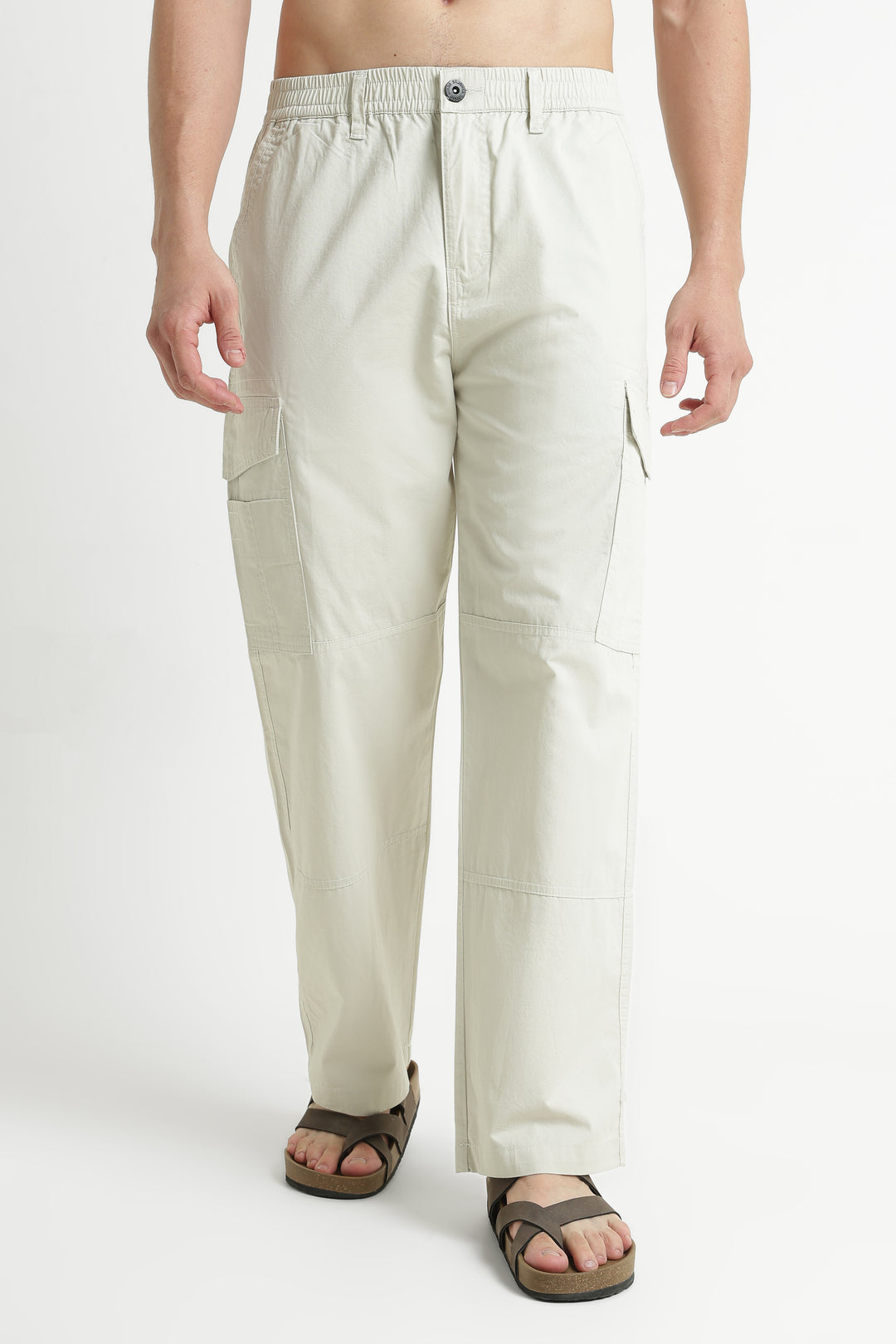 Men’s Off White Casual Cargo Pant