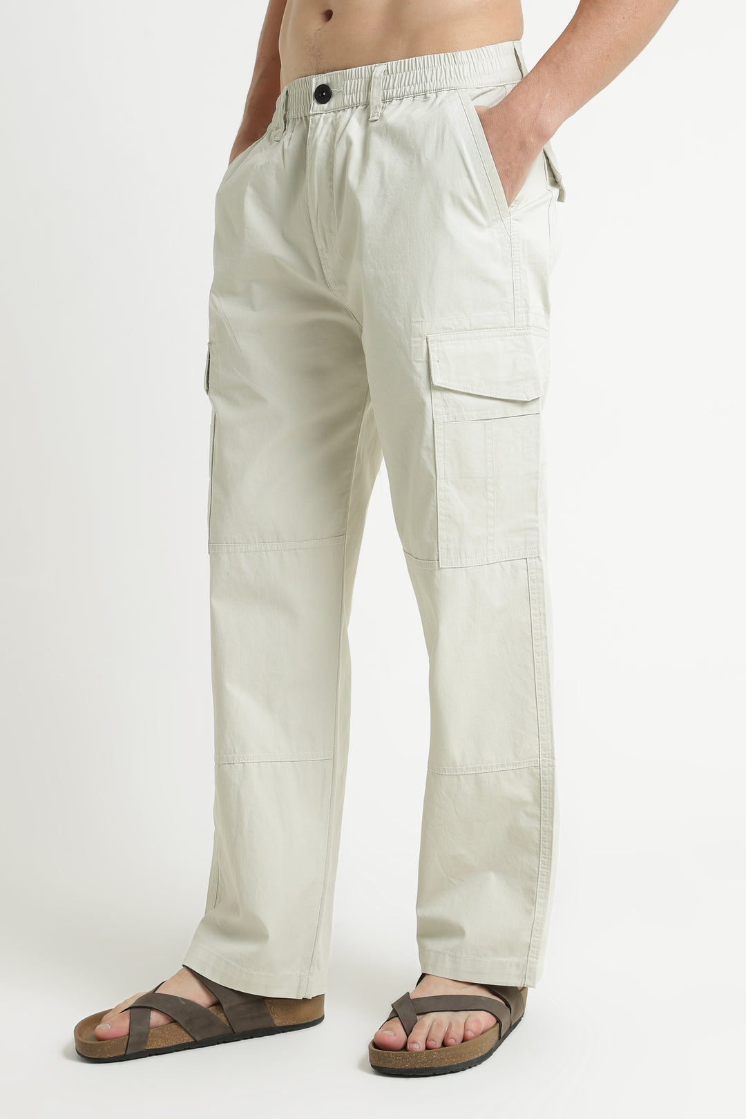 Men’s Off White Casual Cargo Pant