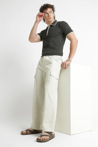 Men’s Off White Casual Cargo Pant