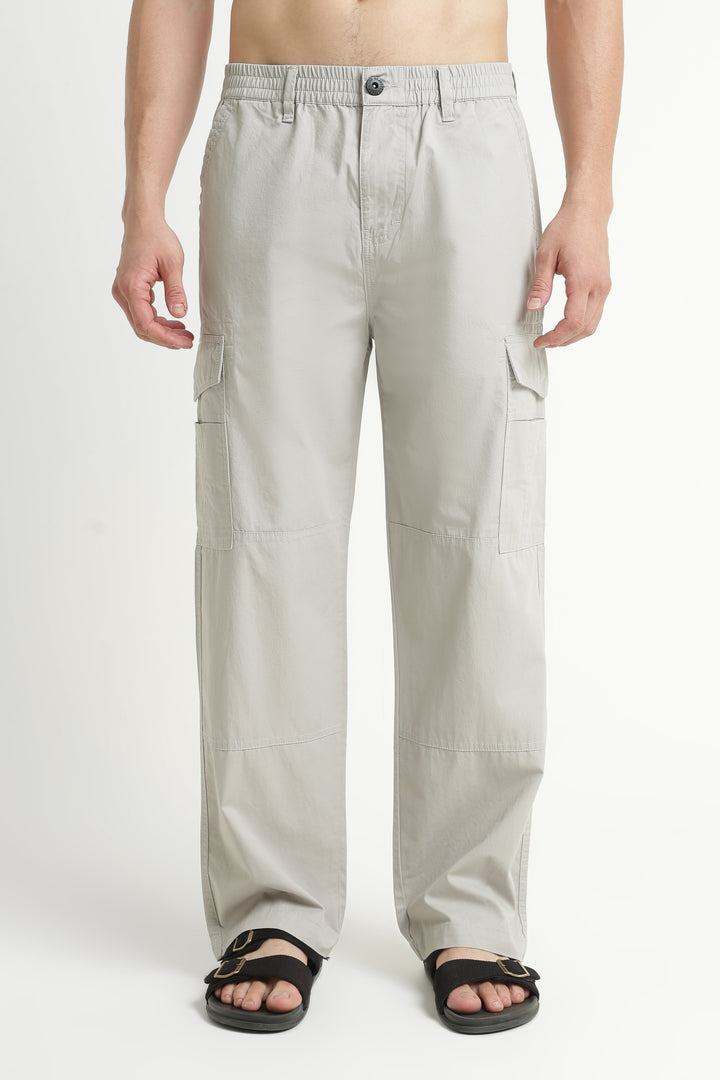 Men’s Light Grey Casual Cargo Pant