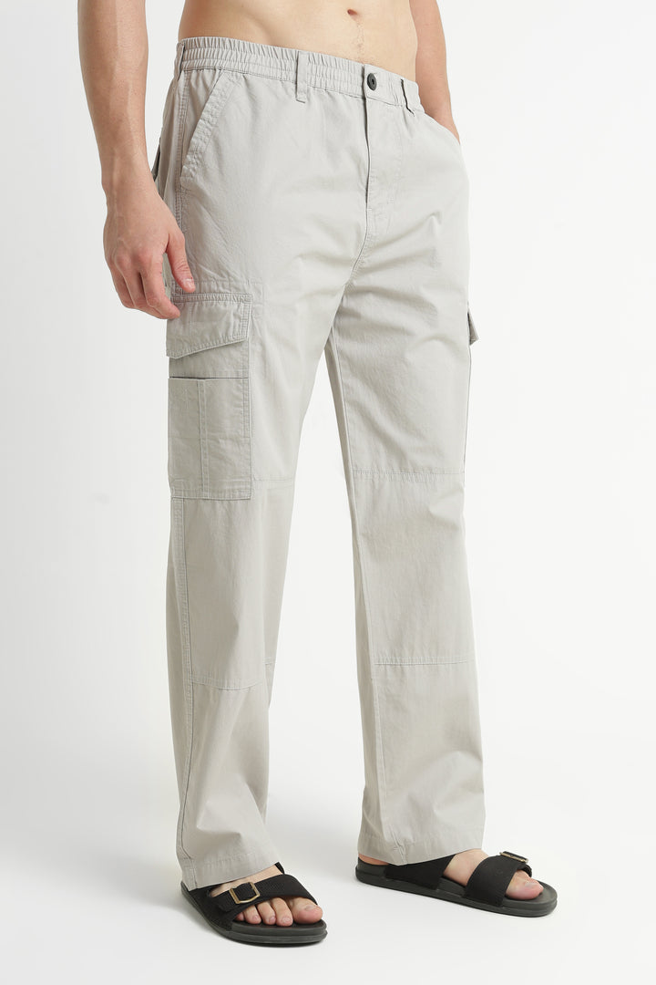 Men’s Light Grey Casual Cargo Pant