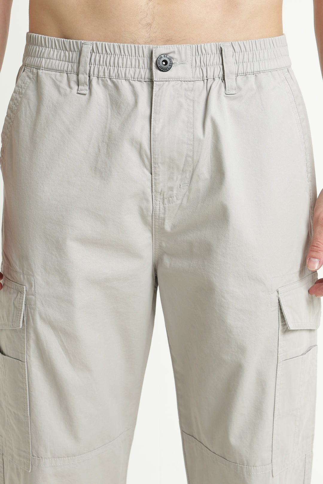 Men’s Light Grey Casual Cargo Pant