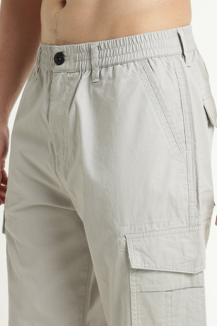 Men’s Light Grey Casual Cargo Pant